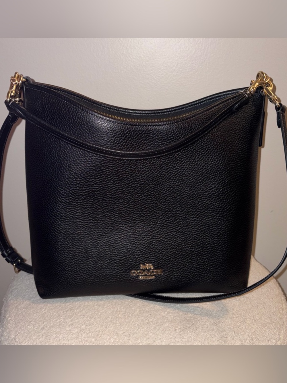 Coach Large Laurel Shoulder Bag in Black